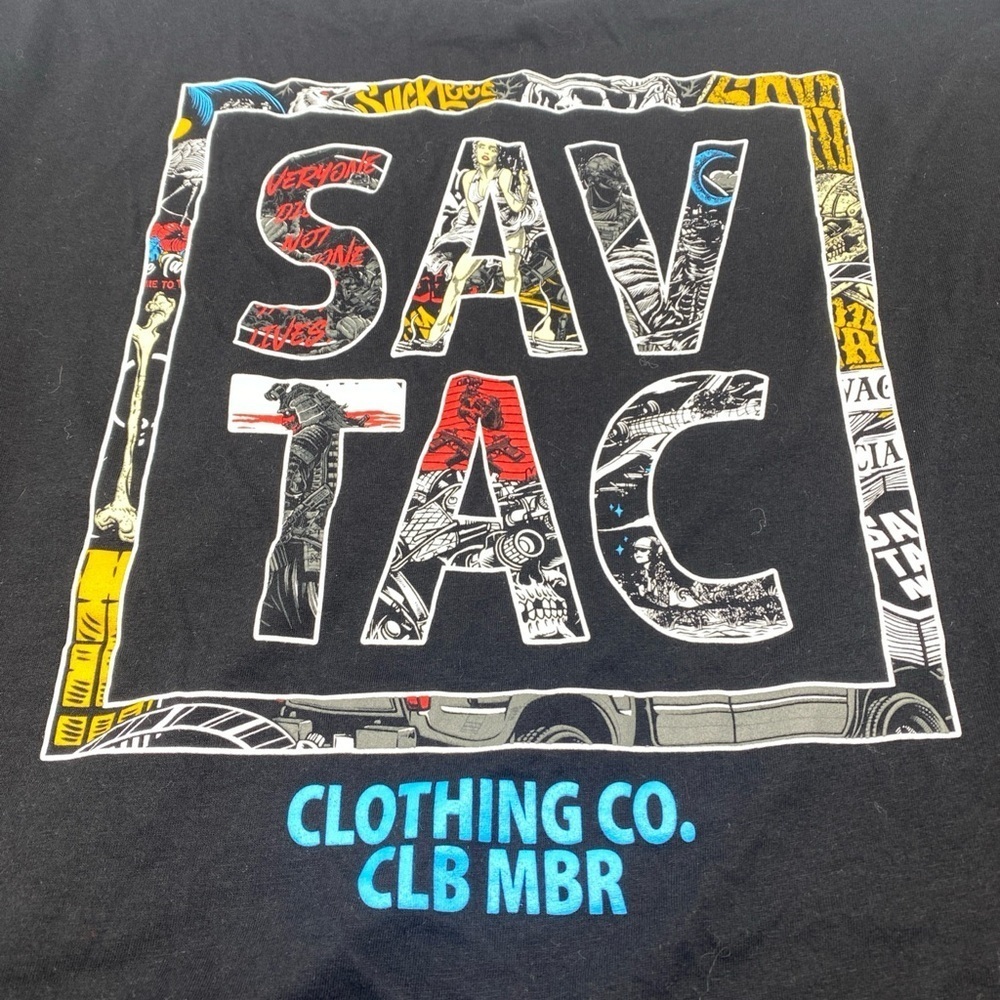 Savage Tacticians Clothing Co T Shirt XXL Men’s 2XL Black SAV TAC Graphic T